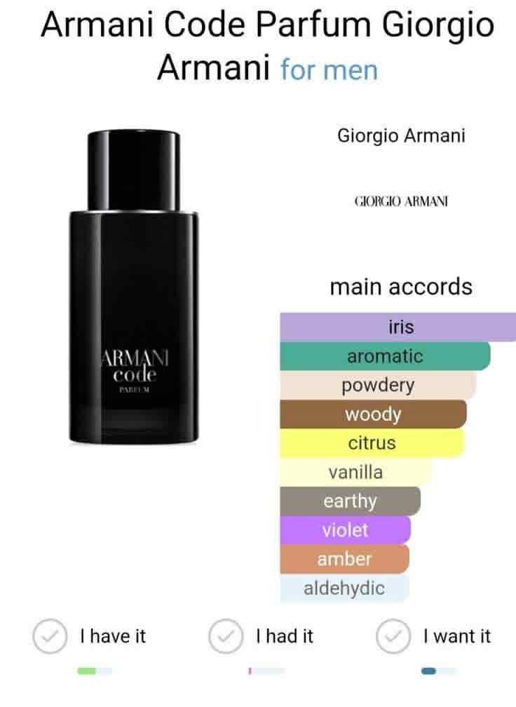 Armani code parfum