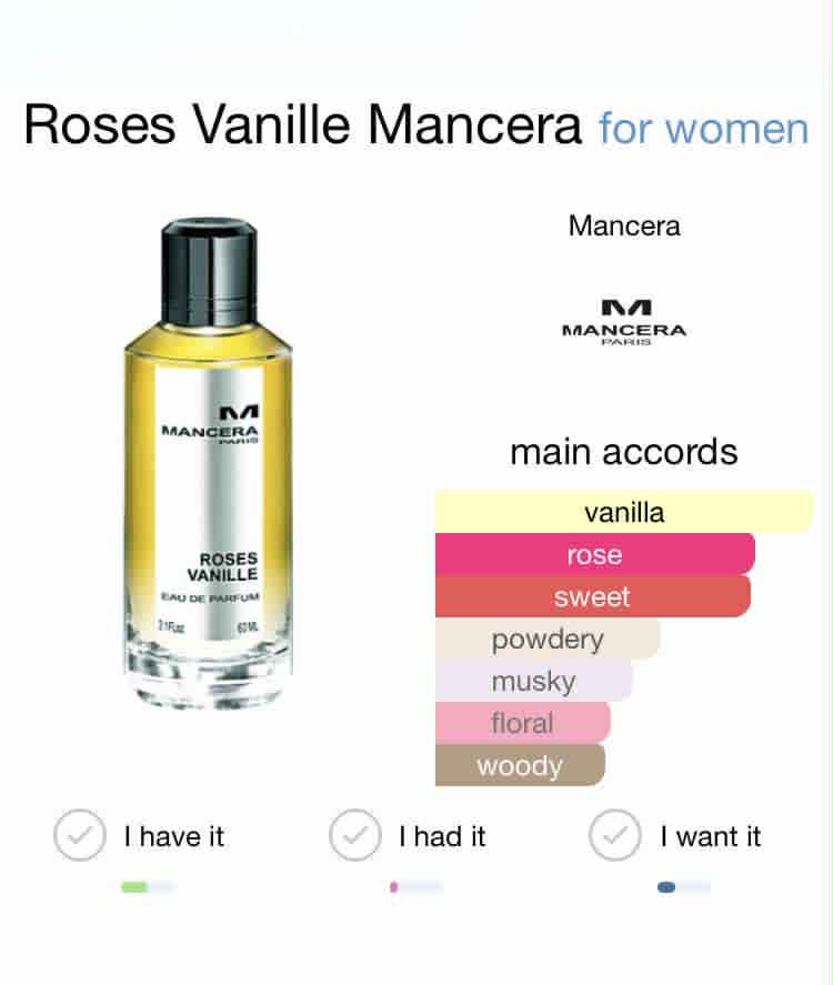 Mancera roses vanilla