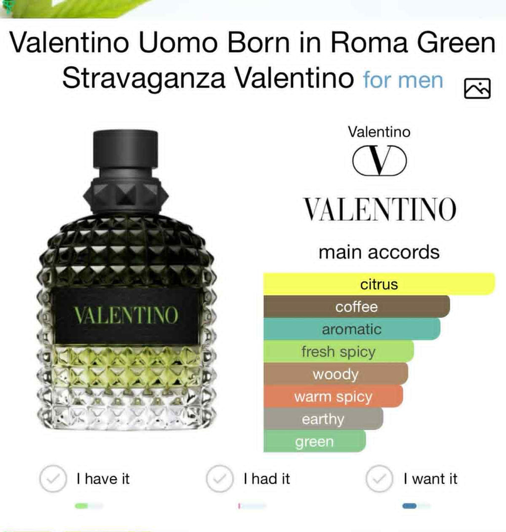 Valentino uomo green stravaganza